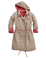 Neon Trim Parka Style Jacket
