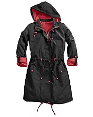Neon Trim Parka Style Jacket