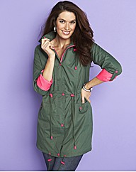 Neon Trim Parka Style Jacket