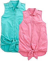 Pack of 2 Tie Waist Tops