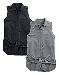 Pack of 2 Tie Waist Tops