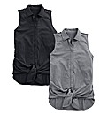 Pack of 2 Tie Waist Tops