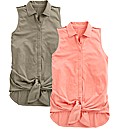Pack of 2 Tie Waist Tops