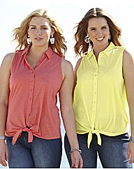 Pack of 2 Tie Waist Tops