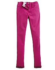 Skinny Coloured Turn Up Jeans