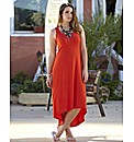 Plain High Low Hem Maxi Dress