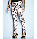 Tall Nude Heart Print Jeggings