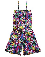 Print Playsuit with Drawstring Waist