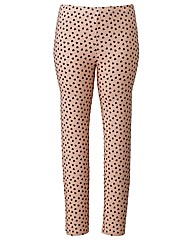 Petite Nude Heart Print Jeggings
