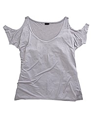 Cut Out Shoulder Jersey Top