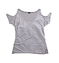 Cut Out Shoulder Jersey Top