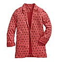 Coral Bow Print Jersey Blazer