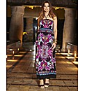 Scarf Print Maxi Dress