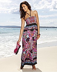 Scarf Print Maxi Dress