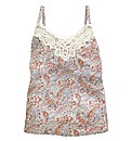 Crochet Trim Print Camisole