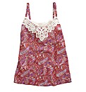 Crochet Trim Print Camisole