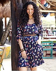Butterfly Print Skater Tunic Dress