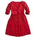Red Print Skater Tunic Dress