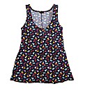 Navy Floral Print Vest