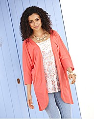 Slub Jersey Longline Cardigan