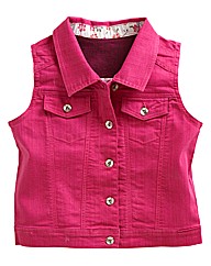 Sleeveless Coloured Denim Gilet