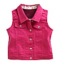 Sleeveless Coloured Denim Gilet