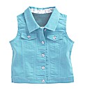 Sleeveless Coloured Denim Gilet