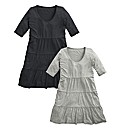 Pack of 2 Tiered Jersey Tunics