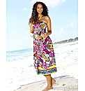 Scarf Print Midi Dress