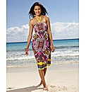 Scarf Print Midi Dress