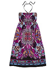 Scarf Print Midi Dress