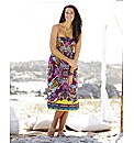 Scarf Print Midi Dress