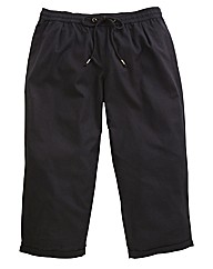 Crop Linen Mix Trousers