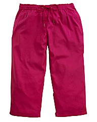 Crop Linen Mix Trousers
