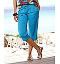 Crop Linen Mix Trousers