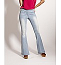 Pull On Flared Jeggings Length 28in