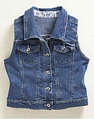 Sleeveless Vintage Style Denim Gilet
