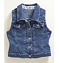 Sleeveless Vintage Style Denim Gilet