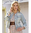 Collarless Denim Jacket