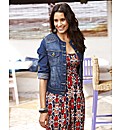 Collarless Denim Jacket