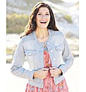 Collarless Denim Jacket