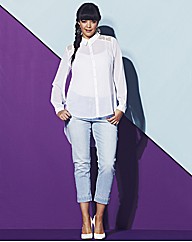 Back Zip Crop Skinny Jeans