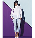 Back Zip Crop Skinny Jeans