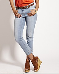 Back Zip Crop Skinny Jeans