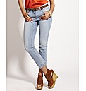 Back Zip Crop Skinny Jeans