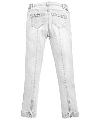 Back Zip Crop Skinny Jeans