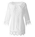 Crochet Trim Tunic Blouse