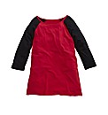Plain Raglan Contrast Sleeve Top
