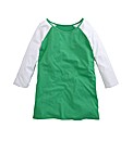 Plain Raglan Contrast Sleeve Top