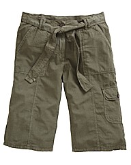 Self Belted Combats Shorts